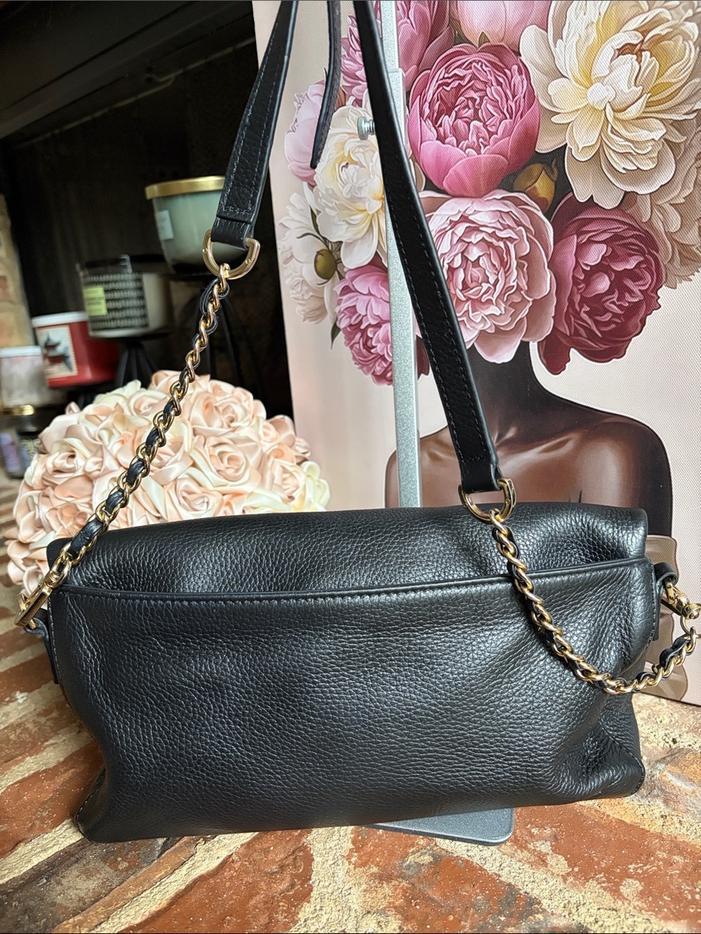 Tory Burch Marion foldover crossbody bag (Black) - Picture 5 of 10